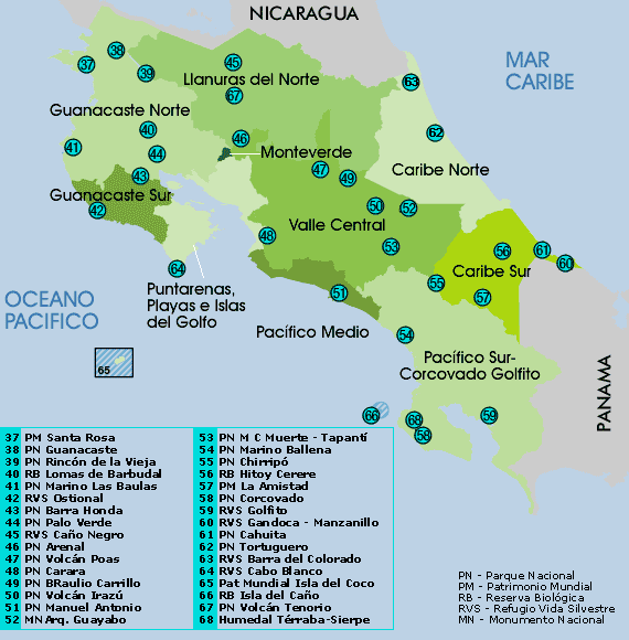 Parques Nacionales Costa Rica.