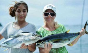 Sport fishing for yellowfin tuna in Guanacaste